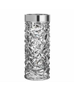 Orrefors Carat Vase i krystall med stålkant